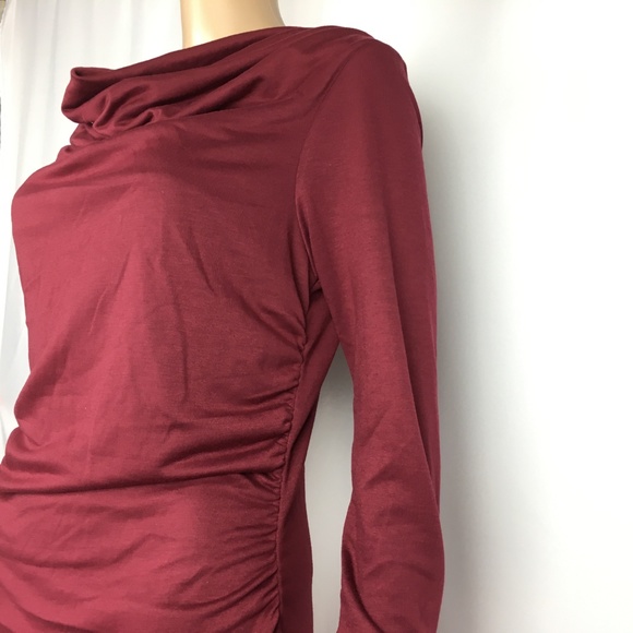 Renee C. Long Sleeve BodyCon Maroon Dress Large - Picture 3 of 7